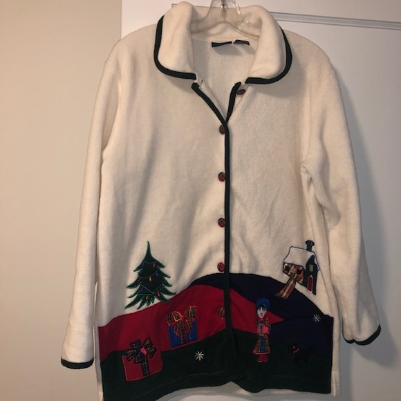 Renee M Christmas Sweater Jacket - Picture 2 of 4